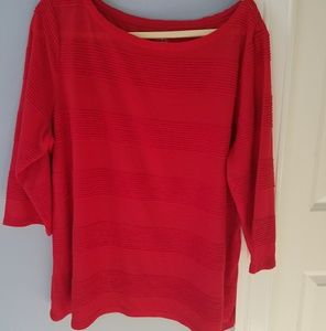 St John's Bay Red Women's Plus size 2X Shirt Top